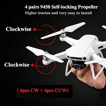 9450 Drone Propellers, 4 Pcs CW and 4 Pcs CCW Drone Propeller Blades, Self Locking Replacement Parts for Drones Blades Compatible with Phantom 1, 2, 3, 3PRO, FC40, E300 Drones
