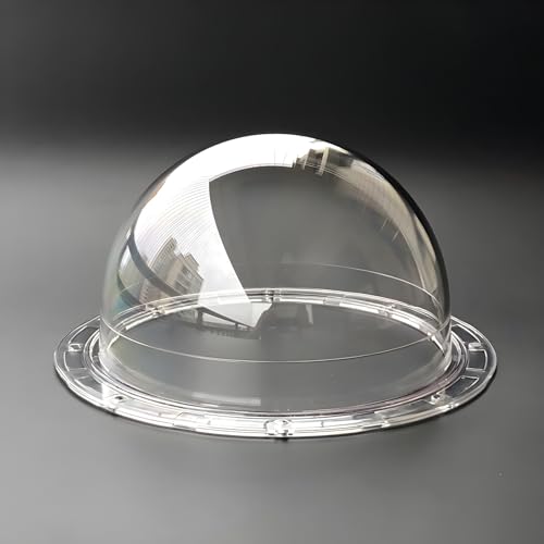 6 Inch Clear Camera Dome Cover, Polycarbonate Plexi Glass Lens Protective Cap, Security CCTV Camera Dome Cover Compatible with Panasonic PTZ Speed Dome Camera WV-SW396, WV-CW864AE, WV-CW590