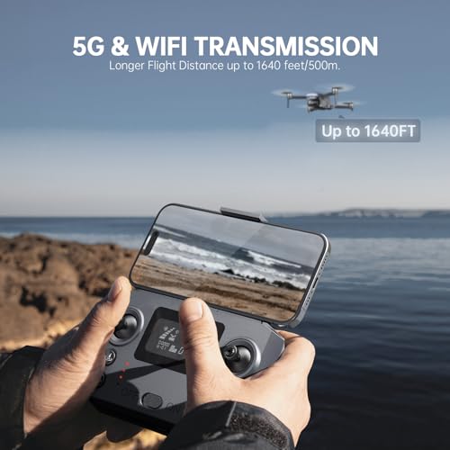 GPS Drones with Camera for Adults 4K, Under 249g, 45 Mins Flight, Brushless Motor, Light, Auto Follow, Tap Fly & Circle Fly, One Key Start, Foldable Drone for Adults Beginners