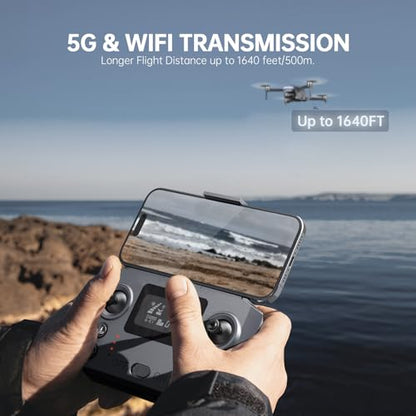 GPS Drones with Camera for Adults 4K, Under 249g, 45 Mins Flight, Brushless Motor, Light, Auto Follow, Tap Fly & Circle Fly, One Key Start, Foldable Drone for Adults Beginners