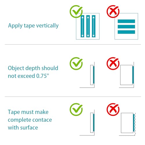 2PCS Heavy Duty Double-Sided Tape (10FT Long), Removable Adhesive Gel Tape, Clear Invisible Mounting Strips for Home and Office Use