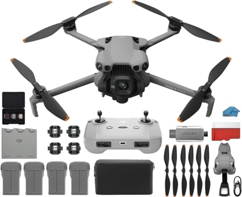 DJI Mini 5 Pro with 4-Battery Bundle | Fly More Combo (RC-N3) | 1-Inch CMOS Camera Drone, Omnidirectional Sensing, 225° Gimbal, 20km Transmission & Pro Accessory Kit