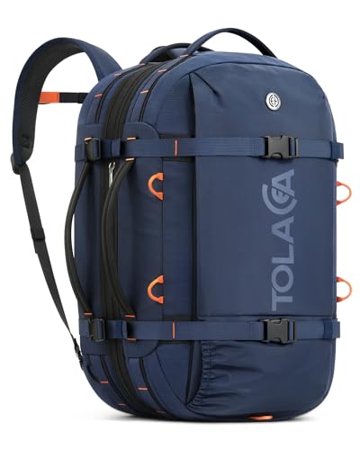 Tolaccea Travel Backpack 40-50L, 16" Laptop Carry On Duffle for Travel Work - color: Blue