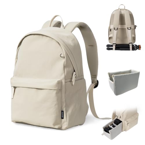 TARION Casual Camera Backpack 15L Urban Photography Bag, Once LT15, Beige - color: Beige