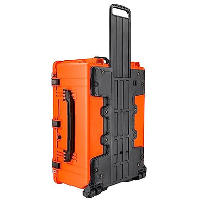 Eylar 31.5" X-Large Protective Roller Hard Case for Cameras, Drones, Tools, and AV Equipment with IP67 Waterproof, Shock Resistant, and Customizable Foam Inserts (Orange) - color: Orange