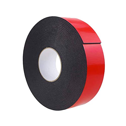 ToLanbbt Double Sided Foam Tape 2.36In x 33FT, Mounting Tape Heavy Duty, Strong Adhesive Weatherproof Seal Strips for DIY Craft Picture Poster, Car & Gap Filling Mountings, Home Office Decor (Black) - color: Black, size: 2.36 In x 33 FT