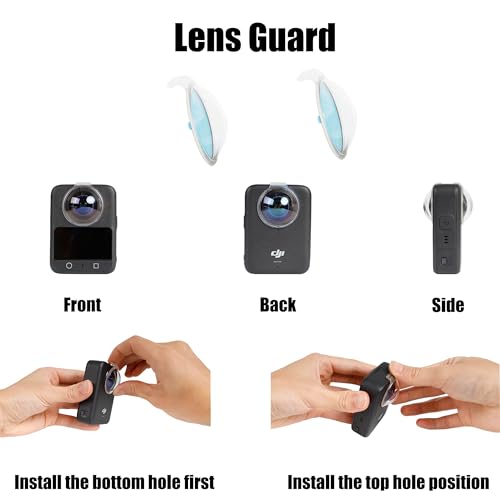 PellKing Lens Guards for DJI Osmo 360,Lens Protector with Camera Case and Screen Protector Accessories Kit for DJI Osmo 360 Panorama Camera