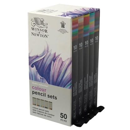 Winsor & Newton Studio Collection Colour Pencil Set, 50 Piece