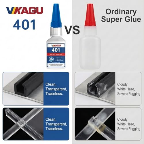 401 & 480 Super Glue Instant Adhesive 20g All-Purpose Strength & High Temp Resistance for Metal, Plastic, Rubber 2 Pack - size: 401 & 480, style: 2 Pack