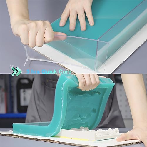 BBDINO Super Elastic Liquid Silicone Mold Making Kit 8A Jade Green 4.4 Lbs - color: 70.6 Oz Jade Green