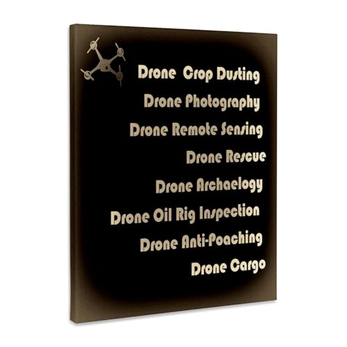 3dRose Antique Drone with DIY Accelerometer Gyroscope Brushless Motor GPS Museum Grade Canvas Wrap 8x10