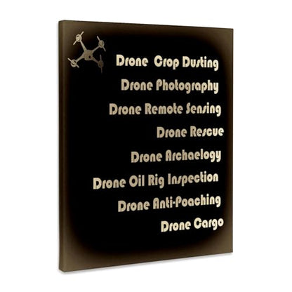 3dRose Antique Drone with DIY Accelerometer Gyroscope Brushless Motor GPS Museum Grade Canvas Wrap 8x10
