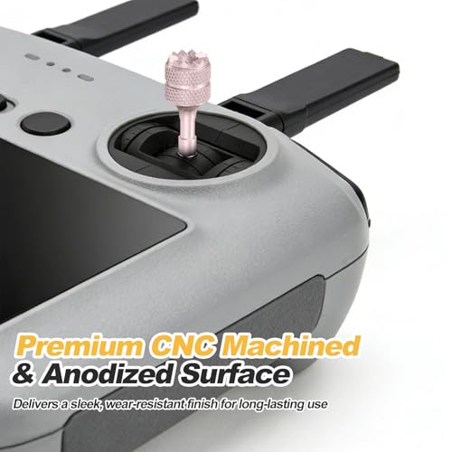 MECCANIXITY 2 Set Aluminum Controller Stick, Replacement Joystick Remote Controller Joystick Stick for Mini4 Pro Air3S Drone Remote Accessories, Pink - color: Pink
