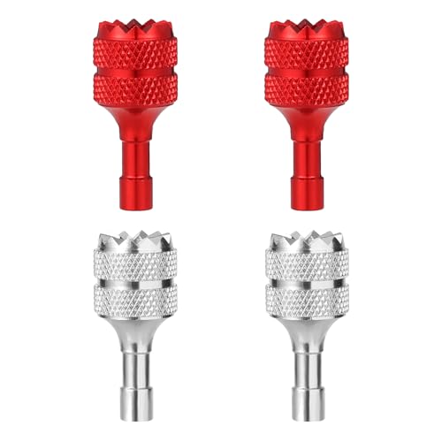4pcs Mini Joystick Replacement Compatible with DJI Mini 3 Pro - color: Silver,red