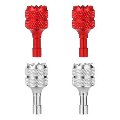 4pcs Mini Joystick Replacement Compatible with DJI Mini 3 Pro - color: Silver,red