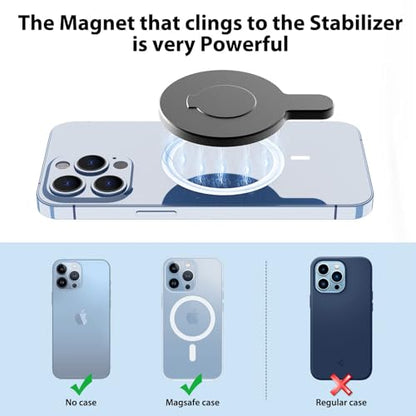 Magnetic Ring Holder Phone Mount for DJI Osmo Mobile 8P 8 7P 7 6 SE OM 5 4 - color: Black