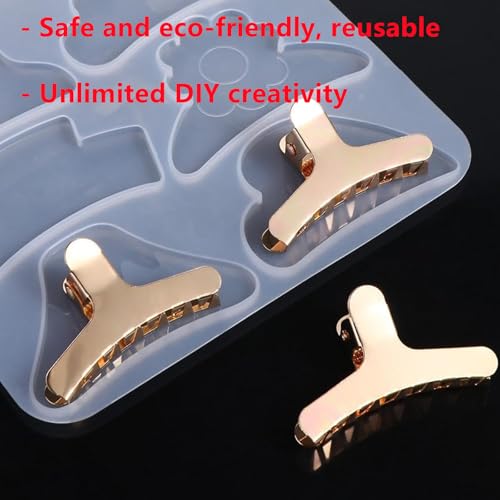 Silicone Resin Hair Claw Clip Mold, 1 Pc, Shark Hairpin