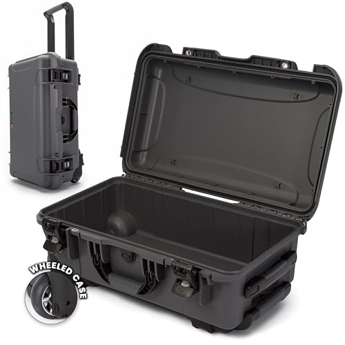 NANUK 935 Hard Case Empty - Waterproof with Wheels, 22"x14"x9" - Dustproof and Impact Resistant, Carry-On Approved for Most Airline - Graphite - color: Graphite, style: Empty
