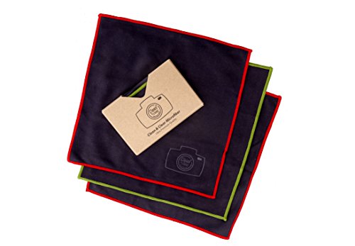 Clean & Clear Microfiber Cleaning Cloth, Extra Large [6 Pack] Ultra Premium Microfiber Cleaning Cloth - Microfiber Cloth for Camera Lens, Glasses, Screens, and All Lens. - size: 6 Pack