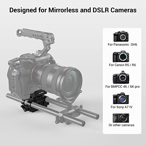 SmallRig Universal 15mm Rail Support System with 15mm Rod Clamp & QR Plate - style: Universal Baseplate
