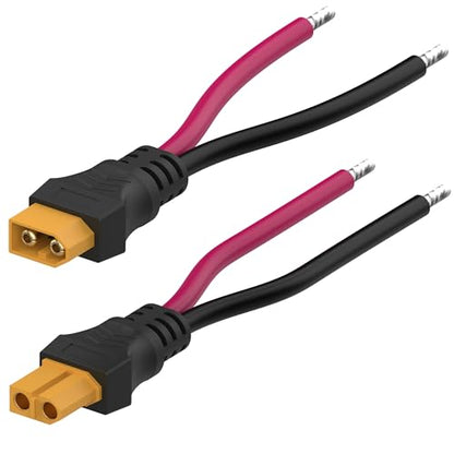 1 Pair XT60 Female Male Pigtal 2.8 inch 12AWG XT60 Connector - style: XT60 Male+Female cable