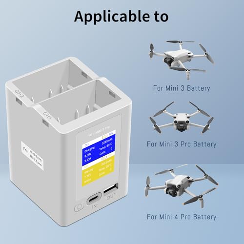 Mini3 Mini4 Pro Dual-Channel Battery Charger Two-Way Charging Hub