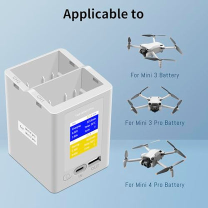 Mini3 Mini4 Pro Dual-Channel Battery Charger Two-Way Charging Hub
