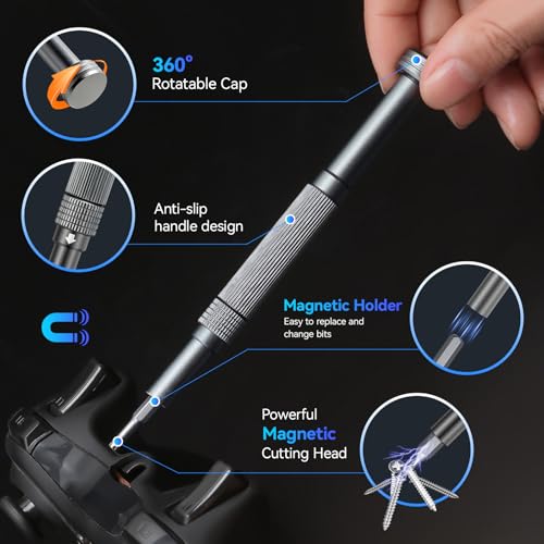 LIFEGOO Electric Screwdriver, 83 in 1 Precision Electric Screwdriver Set - color: Blue, size: 83 in 1