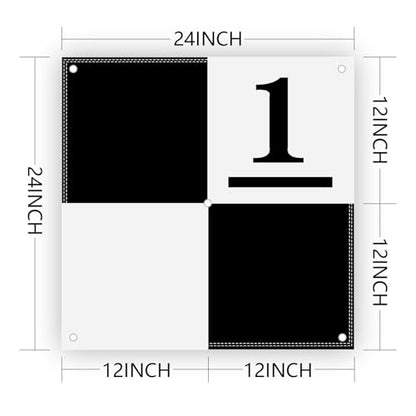10 Pack Drone Ground Control Point GCP - style: Square Center Eyelet Numbered 0-9
