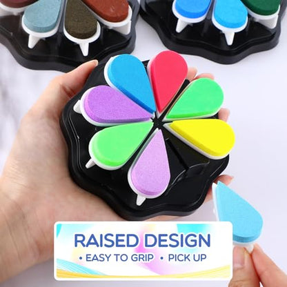 Jetec 6 Pack Petal Stamp Ink Pads for DIY Stamping, Classic 48 Colors - color: Classic 48 Colors