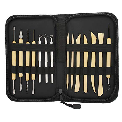 U.S. Art Supply Pottery & Clay Tools Set (14-Piece) - size: 14-Piece with Nylon Case