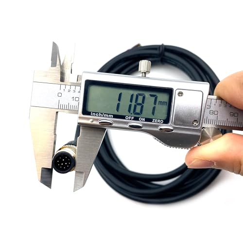 M12 12 Pin Male Connector Cable, A Code Straight Molding Cable Male Aviation Sensor Electrical PVC Cable Industrial Molded Cable AWG26（0.5Meter） - size: 1.64ft