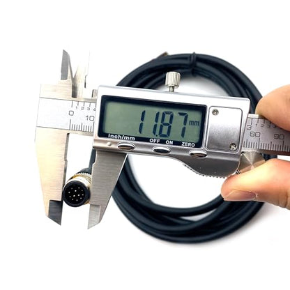 M12 12 Pin Male Connector Cable, A Code Straight Molding Male Aviation Sensor Electrical PVC Cable Industrial Molded Wire AWG26（10Meter） - size: 32.8ft