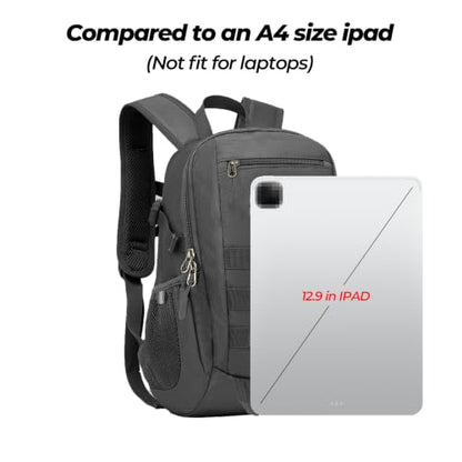 ArcEnCiel 10L/20L Mini X-Small Tactical Backpack MOLLE Daypack Gear Pack Camping Bag with Patch - color: Grey&green, size: 10L