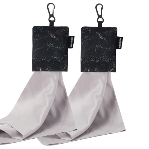 SEIBER Microfiber Eyeglass Cleaning Cloth,with Neoprene Pouch,2P,Camo Dark - color: Camo Dark-(2pack)