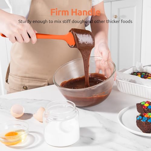 U-Taste 600ºF Heat Resistant Silicone Spatulas for Cooking, 4Pcs/Orange - color: Orange