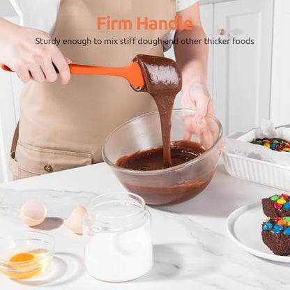 U-Taste 600ºF Heat Resistant Silicone Spatulas for Cooking, 4Pcs/Orange - color: Orange