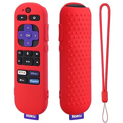 Red Remote Cover for Roku Voice Remote (Official) RCA1R, RC-GZ1 Controller - color: Red