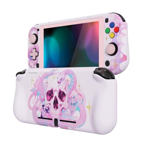 PlayVital ZealProtect Protective Case for Nintendo Switch Lite, Hard Shell Ergonomic Grip Cover for Nintendo Switch Lite w/Screen Protector & Thumb Grips & Button Caps - Celestial Serpent's Embrace - color: Celestial Serpent's Embrace