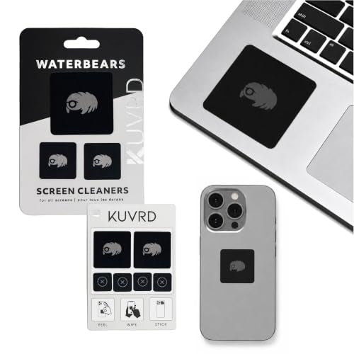 KUVRD Waterbear - Electronic Screen Cleaner Pads, 2-Pack, 1 Patch/1 Pad Set - size: 2-Pack (1 Patch Set, 1 Pad Set)