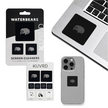 KUVRD Waterbear - Electronic Screen Cleaner Pads, 2-Pack, 1 Patch/1 Pad Set - size: 2-Pack (1 Patch Set, 1 Pad Set)