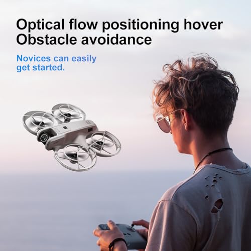 Drone with HD Camera for Adult Beginners, Brushless Motor, One Key Take Off/Land, Optical Flow Positioning, Gesture Photo Video RC Quadcopter with 2 Battery Drones Gift for Adults, Beginners