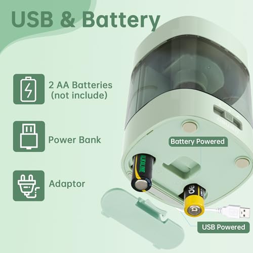 Deli Electric Pencil Sharpener, Automatic Pencil Sharpeners, Green - color: Green