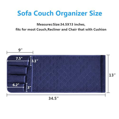 Armchair Caddy for Recliner, Non Slip Sofa Arm Organizer, Deep Blue - color: Deep Blue
