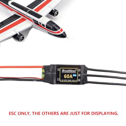 RC Airplane Aircraft 60A Brushless BHLeli HV ESC 2-6S LiPo Battery UBEC 3A/5V Output RC FPV Racing Quad Helicopter Fixed Wing Multi-axis Drone Quadcopter