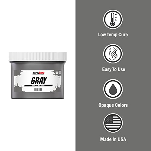 Rapid Cure® Gray Plastisol Ink - Silk Screen & Screen Printing Ink, 8 oz. - color: Gray, size: 8 fl oz