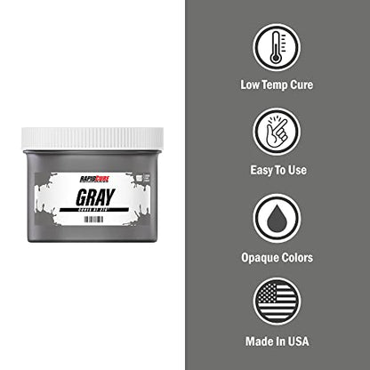 Rapid Cure® Gray Plastisol Ink - Silk Screen & Screen Printing Ink, 8 oz. - color: Gray, size: 8 fl oz