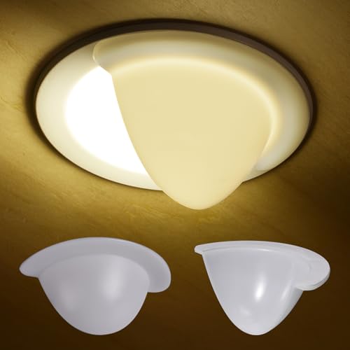 1 Pack 4 Inch 40% Translucent Can Light Cover, White Half Shade - color: White, size: 4 Inch