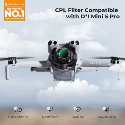 K&F CONCEPT Circular Polarizers CPL Filter Compatible with DJI Mini 5 Pro - style: CPL