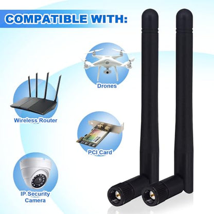 WiFi Antenna (2-Pack) for Behringer XAir XR18, XR16, XR12 Digital Mixer, Boost Wireless and Bluetooth Signal, Kaunosta